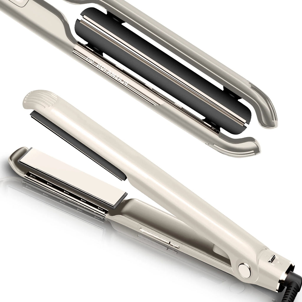 RUCHA Hair Straightener 450°F Plasma and Air Suspension Plate Flat Iron Anti-scald Smooth Frizz Hair Irons Dual Voltage