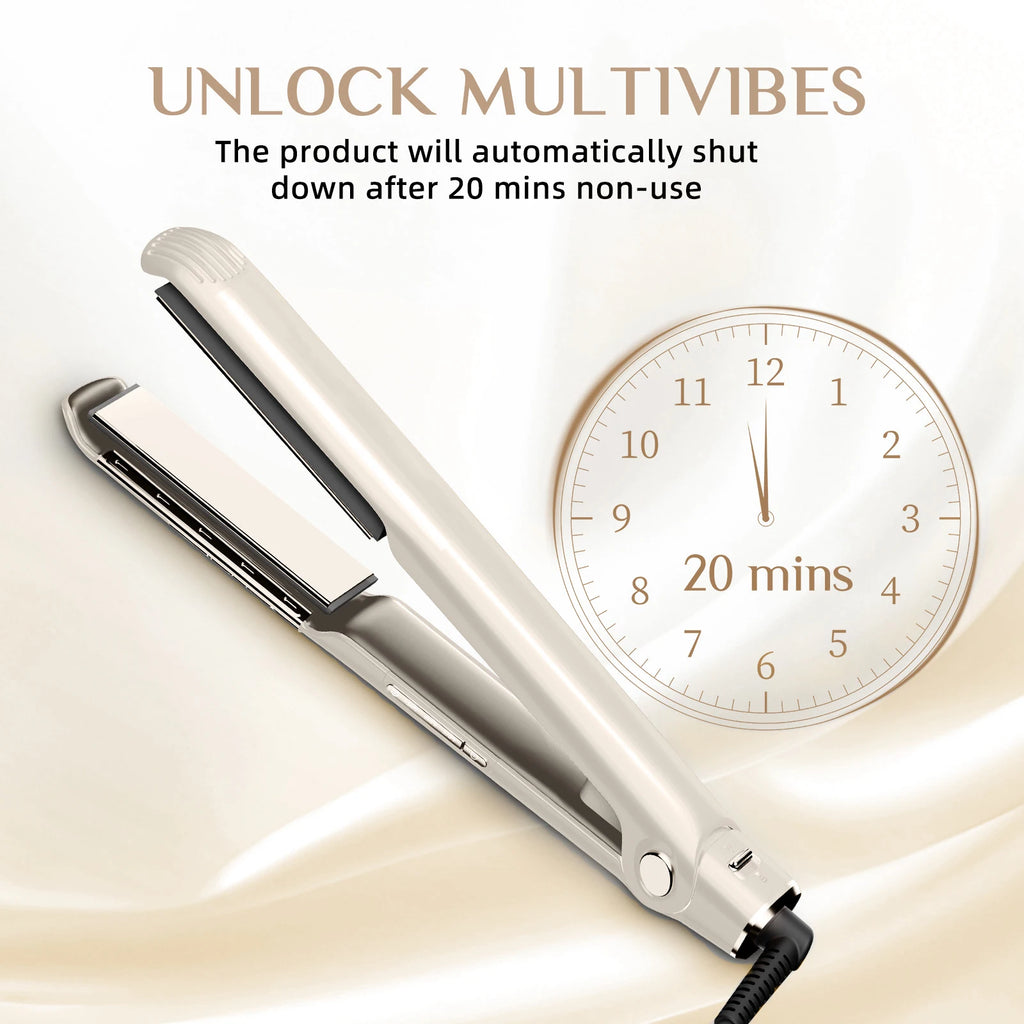 RUCHA Hair Straightener 450°F Plasma and Air Suspension Plate Flat Iron Anti-scald Smooth Frizz Hair Irons Dual Voltage