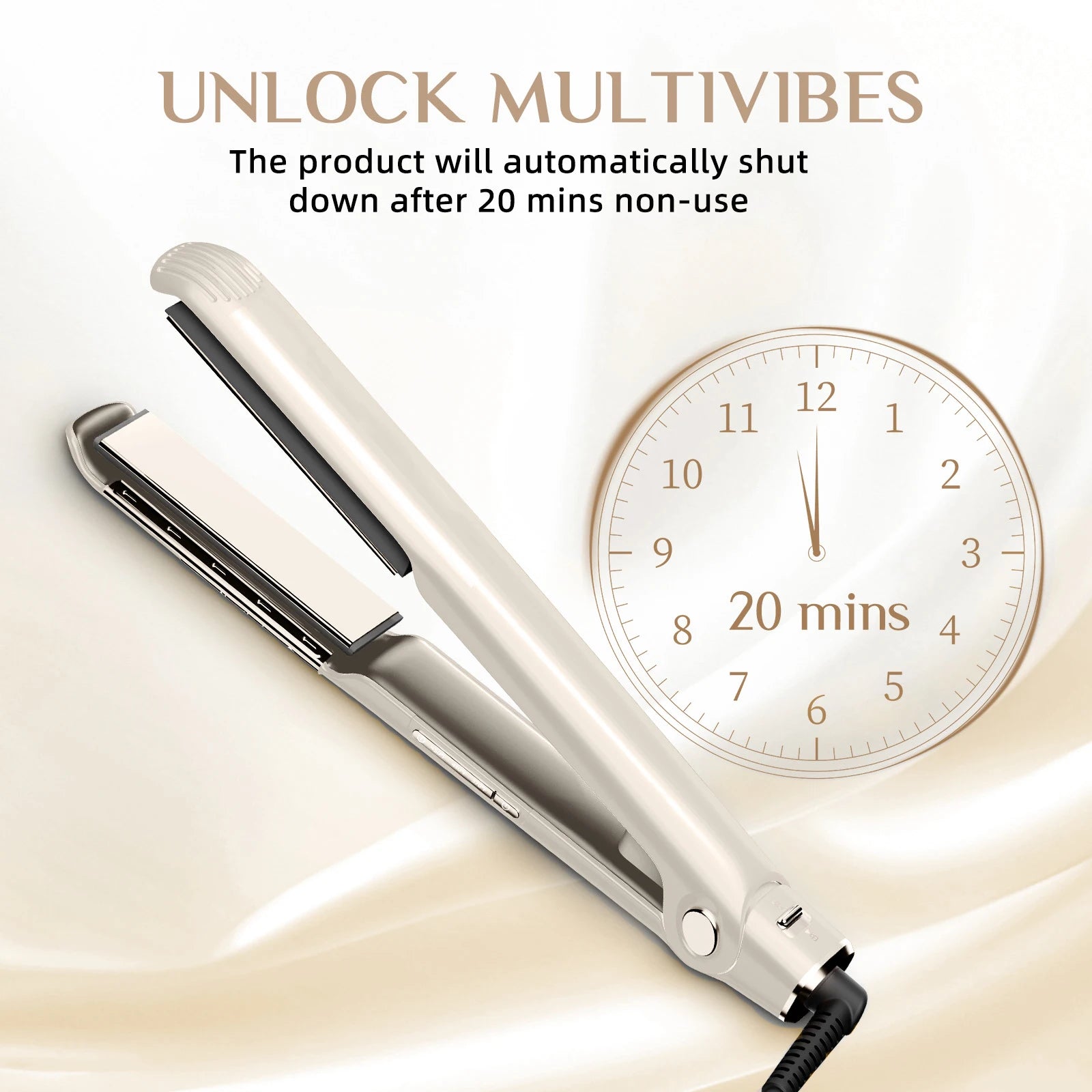 RUCHA Hair Straightener 450°F Plasma and Air Suspension Plate Flat Iron Anti-scald Smooth Frizz Hair Irons Dual Voltage